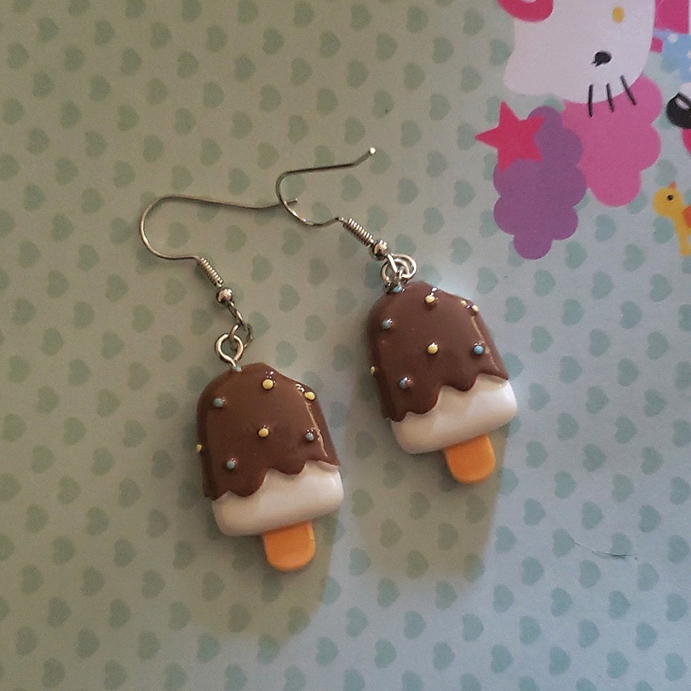 Chocolate Popsicle Earrings